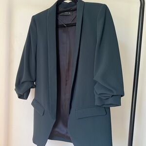 **ZARA BLAZER *** Green, Size S, 3/4 sleeve